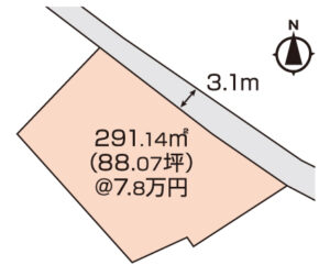 岡山市南区箕島　土地　680万円　画像　おうち家不動産㈱岡山駅西口支店